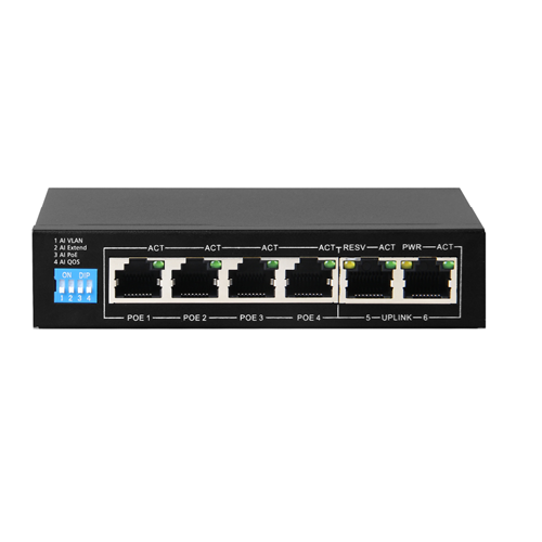 4+2 Port PoE Switch 100Mbps