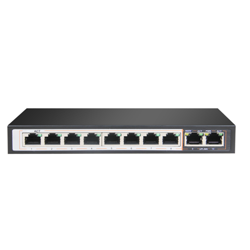 8+2 Port PoE Switch 100Mbps